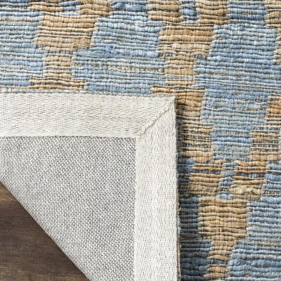 Cape Light Breeze 4' x 6' Light Blue Handwoven Cotton Area Rug
