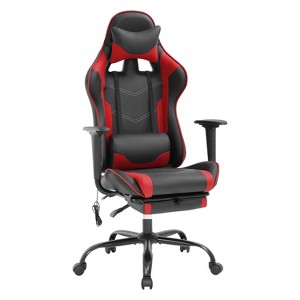 BestMassage Racing Gaming Chair Office Massage Chair with Massage Function Lumbar Support PU Leather for Adult - 1 of 4