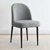 Upholstered Dining Chairs with Linen Blend Fabric and Metal Legs, Modern Armless Side Chairs for Dining Room-Maison Boucle - 2 of 4