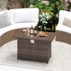 Costway 44.5" Propane Fire Pit Table with Metal Slatted Tabletop & Stainless Steel Burner Brown/Black/Gray - 4 of 4