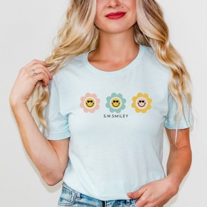 Simply Sage Market S.W.Smiley Flower Smiles Short Sleeve Tee - 1 of 4
