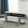GDFStudio Candy Minimalist 51" Rounded Storage Ottoman Bench - 2 of 4