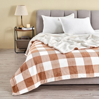 Velvet Plush Soft Fleece Reversible Throw, Warm and Comfortable Bed Blanket - Great Bay Home