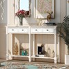 NicBex Vintage Console Table with Storage,Long Entryway Table with 2 Drawers & Bottom Shelf,Foyer Tables for Entryway,Living Room,Hallway - 2 of 4