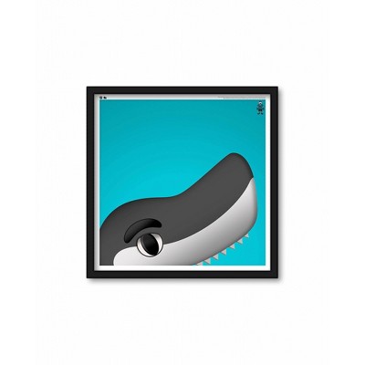 SJ Sharkie Minimalist NHL Kids Room Art Print