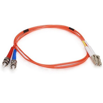 Monoprice Fiber Optic Cable - 1 Meter - Orange | LC to ST OM1, 62.5/125 Type, Multi Mode, Duplex