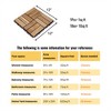 SKRAN Interlocking Deck Tiles Checker Pattern, Square Yellow Acacia Hardwood Outdoor Flooring for Patio, Bancony, Pool Side - 4 of 4