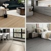 SEVOBAL Carpet Tiles 2FT*16.4FT Peel and Stick Vinyl Flooring Wood Grain Waterproof Durable for Bathroom and Kitchen, Gray, 23.79"*3.9"*3.9" - 3 of 4