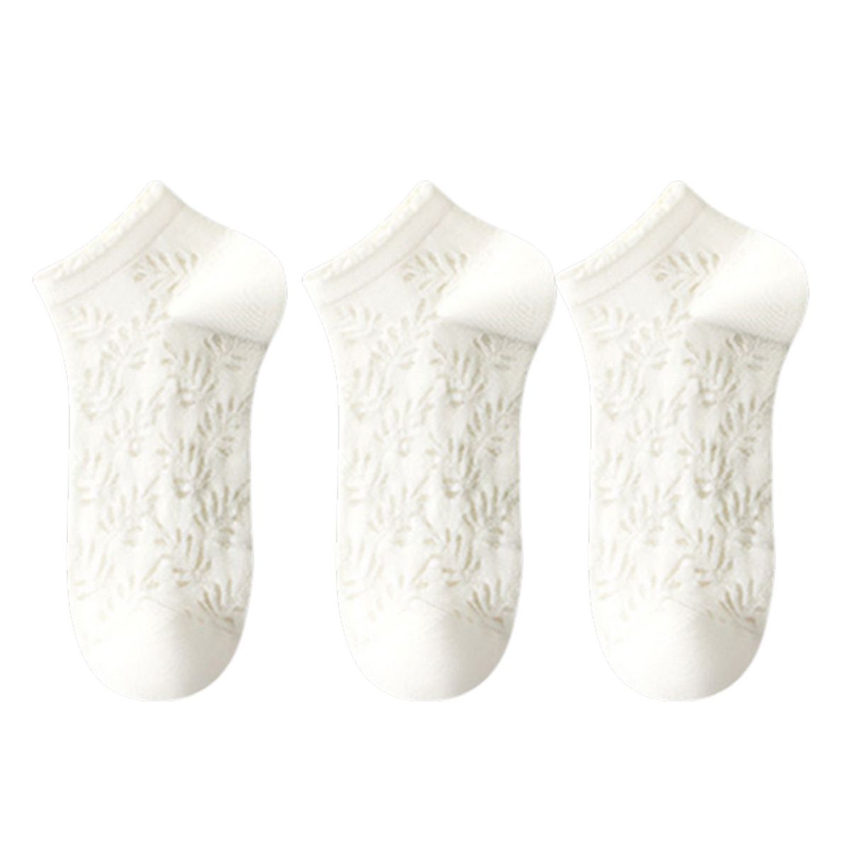 Anna-Kaci Women's 3-Pack Minimalist Knit Ankle Socks Mixed Pattern Design Soft Cotton Low-Cut Style