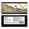 Big Dot of Happiness Dig It - Construction Party Zone - Candy Bar Wrapper Baby Shower or Birthday Party Favors - Set of 24 - 2 of 4