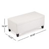 38'' Modern Storage Ottoman with Ample Space,Contemporary Upholstered Design,t for Living Rooms - The Pop Home - 3 of 4