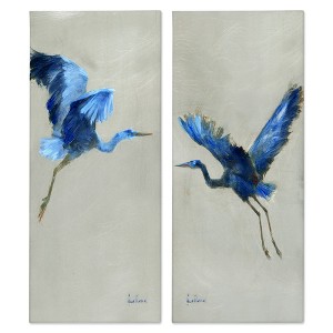 Stupell Industries Expressive Flying Cranes Abstract Birds, 13" x 30" - 1 of 4