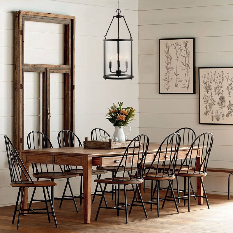 12&#34; 3-Light Kinsley Industrial Farmhouse Iron/Glass LED Pendant Oil Rubbed Bronze/Clear - JONATHAN Y, 5 of 12