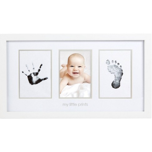 Newborn Milestone Photo Frame Kids Footprint Ink Pad Baby Handprint Photo  Frame