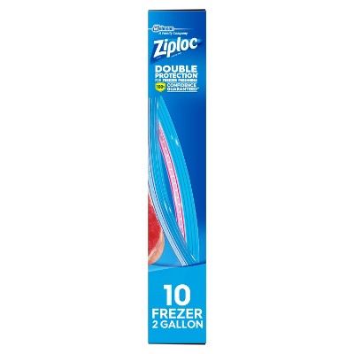 Ziploc Freezer Two Gallon Bags - 10ct