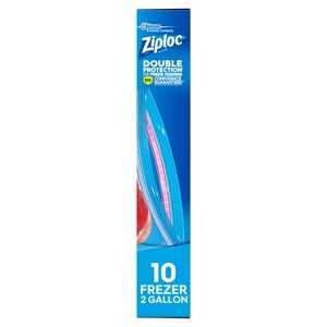 Ziploc Freezer Two Gallon Bags - 10ct - 1 of 4