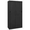 vidaXL Steel Office Cabinet with Adjustable Shelves and Lockable Sliding Door, Durable Workspace Storage- Anthracite, 35.4"x15.7"x70.9" - 2 of 4