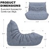 Itopfox Bean Bag Chair for Adults, Soft Waterproof Fabric Lounge Chair for Living Room, Reading Corner, Gaming, and Movie Space (Gray) - 2 of 4