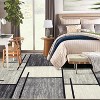 Washable Area Rug – Modern Geometric Low Pile Carpet, Non-Slip Stain-Resistant Accent for Living Room, Bedroom, Dining Room - 2 of 4