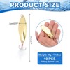 Unique Bargains Treble Hooks Metal Spinner Fishing Lures for Freshwater Saltwater Salmon 10 Pcs - 2 of 4