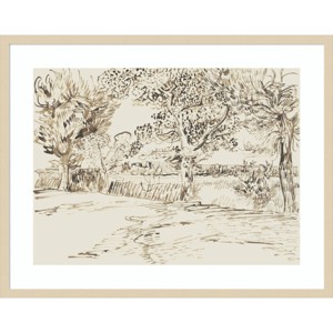 Amanti Art Vincent Van Gogh's Landscape at Arles 1888 by The Art Institute of Chicago Wood Framed Wall Art - 1 of 4