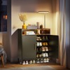 KTMBDW Shoe Cabinet for Entryway, Slim Hidden Shoe Organizer Cabinet with 2 Doors&LED Lights, Wooden Narrow Shoe Rack for Hallway, Living Room, Black - 3 of 4