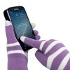 Fosmon Touchscreen Gloves, Winter Knit Gloves with Touch screen Fingers for Men & Women,, Superb Accuracy on 3 Conductive Fingertips - Purple/White - 3 of 4