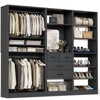 Aheaplus Walk-In Corner Closet System with Mirror, Freestanding Closet Organizer with Drawer and Shelves - 4 of 4