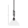 Toltec Lighting Uptowne 1 - Light Pendant in  Dark Granite with 10" Clear Bubble Shade - 2 of 2