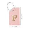 Unique Bargains Luggage Tag Pink 1 Pc - 2 of 4