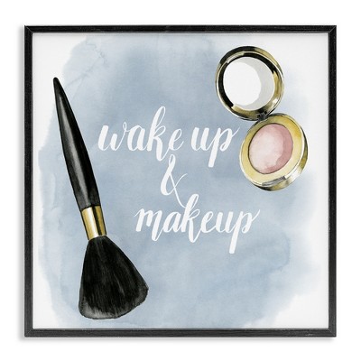 Stupell Industries Watercolor Wake Up & Make Up, 24" x 24"