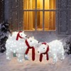 Hooseng 3-Piece Prelit Christmas Polar Bear Family Set, All-Weather Indoor and Outdoor Xmas Decor Set with 210 Pre-Strung LED Lights - 2 of 4