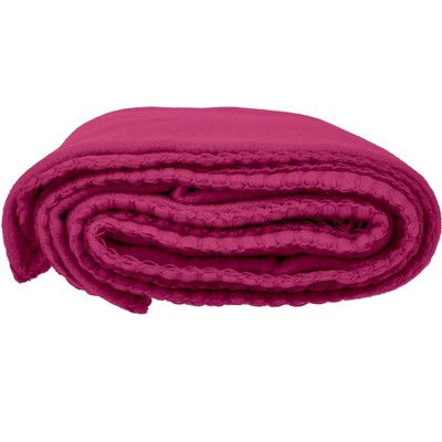 Twin Orchid Purple Fleece Throw Blanket for Pets and Kids