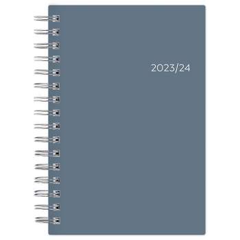 Blue Sky 2023-24 Academic Planner Flexible Cover 5"x8" Daily/Monthly Wirebound Solid Blue