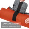 Tirrinia Waterproof Blanket for Outdoors, Fleece Lined Camping Blanket Foldable, Stadium Blanket Keep Warm, 51"x59", Orange Grey - 4 of 4