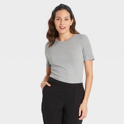 Women's Short Sleeve Ribbed T-Shirt - A New Day™