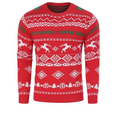 WhizMax Men's Round Neck Christmas Sweater