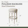 Maven Lane Pullman Backless Swivel Fabric Bar Height Bar Stool - 4 of 4