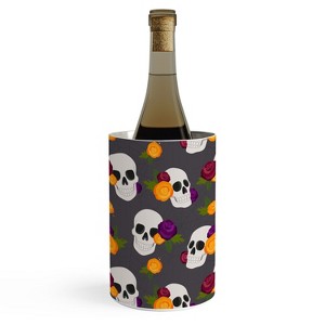 Avenie Halloween Floral Skulls Wine Chiller - Deny Designs - 1 of 2