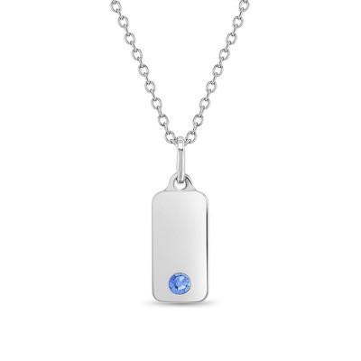 Girls' Engravable Square Sterling Silver Necklace - In Season Jewelry