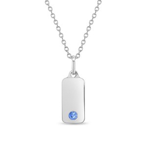 Girls' Engravable Square Sterling Silver Necklace - In Season Jewelry - 1 of 4