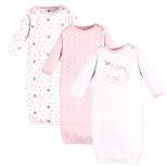Yoga Sprout Baby Girl Cotton Long-Sleeve Gowns 3pk