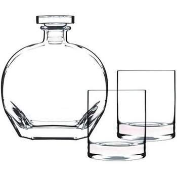 Luigi Bormioli Classico 3 Piece Whiskey Glass and Decanter Set