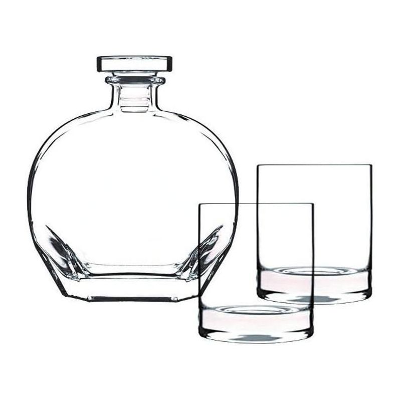 Luigi Bormioli Classico 3 Piece Whiskey Glass and Decanter Set, 1 of 3