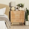 JIONJOY Fully Assembled -Drawer Nightstand - Farmhouse Dresser with Solid Wood Legs, Rustic Wood Grain Finish - 4 of 4