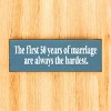 Slickblue Marriage Humor Wood Sign, 3.5x10 Solid Pine, Routed Slot & Shelf Edges, Multiple Colors - 2 of 3