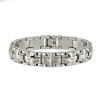 Black Bow Jewelry Men's 12mm Stainless Steel Heavy Cross Link Bracelet, 8.25 Inch - 3 of 4