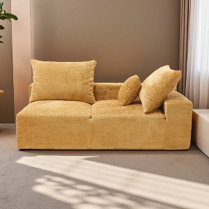 67.7" Chenille 2-Seater Modular Sofa with Lounging Design, No-Installation Setup - 1 of 4