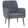 vidaXL Armchair Dark Gray 24.4 in.x31.1 in.x31.1 in. Velvet - 2 of 4
