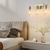 POWLIG 19.68-in 3-Light Nickel Modern Dimmable Bathroom Vanity Light with Cylindrical Glass Shade - 4 of 4